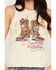 Image #3 - Shyanne Women's Cowboys and Whiskey Graphic Tank, Beige, hi-res