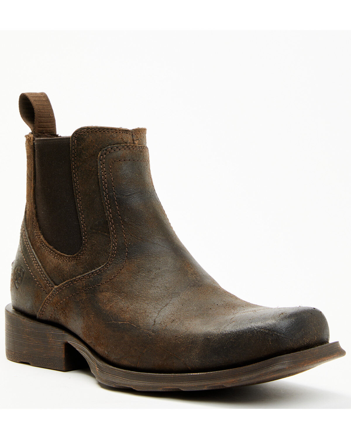 Ariat Men's Midtown Rambler Stone Chelsea Boots - Square Toe, Black, hi-res