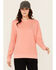 Image #1 - Carhartt Women's Tencel&trade; Fiber Series Relaxed Fit Sweatshirt, Coral, hi-res
