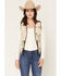 Image #1 - Fornia Women's Running Horse Whip Stitch Vest, Natural, hi-res