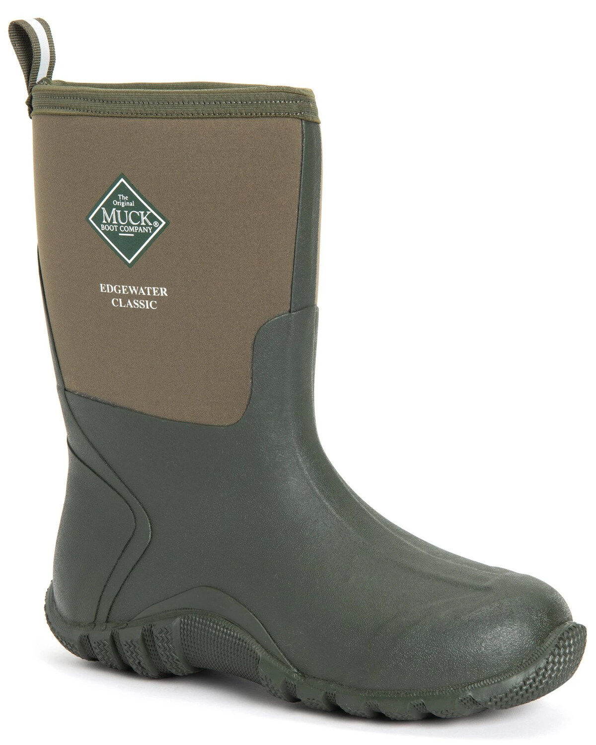 Muck Boots Men's Edgewater Classic Rubber Boots - Round Toe, Green, hi-res