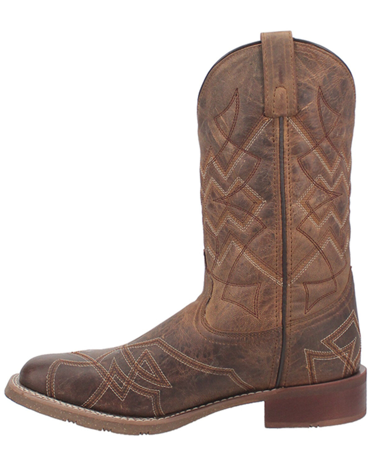 Image #3 - Laredo Men's Chauncy Performance Western Boots - Broad Square Toe, Taupe, hi-res