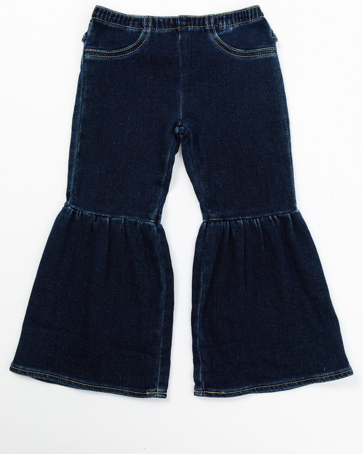 Wrangler Toddler Girls' Dark Wash Flare Pants, Dark Wash, hi-res