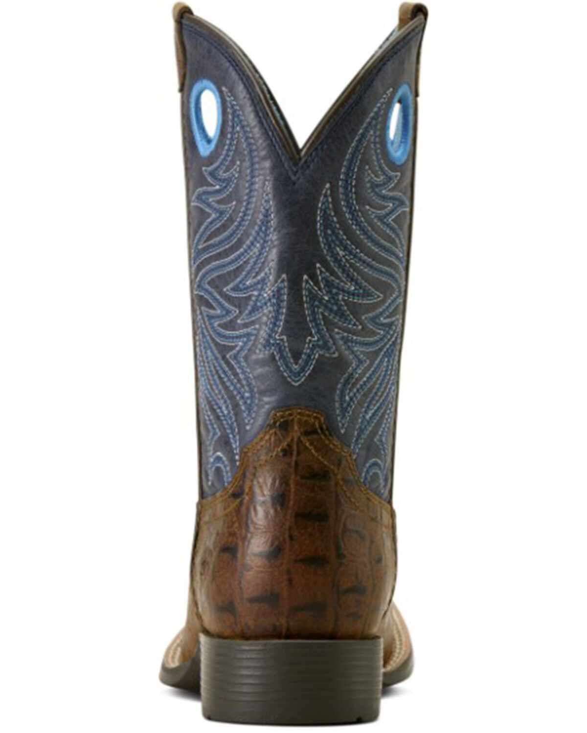 Image #5 - Ariat Boys' Knox Crocodile Print Western Print Western Boots - Broad Square Toe, Navy, hi-res
