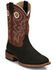 Image #1 - Justin Men's Big News Western Boots - Broad Square Toe , Black, hi-res