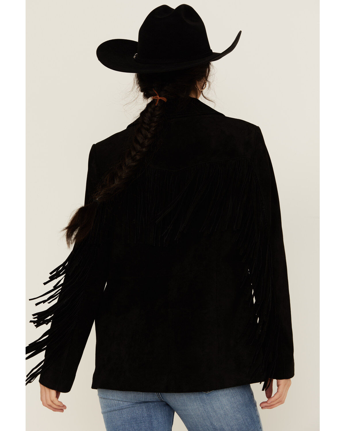 Image #4 - Scully Women's Solid Fringe Blazer, Black, hi-res