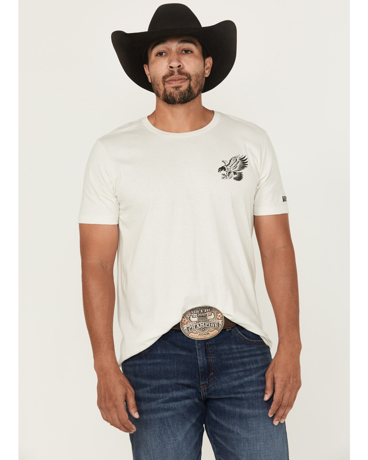 Image #2 - Boot Barn Men's Eagle And Flag Short Sleeve Graphic T-Shirt, Wheat, hi-res