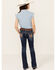 Image #1 - Shyanne Girls' Dark Wash Horseshoe Pocket Bootcut Stretch Denim Jeans, Medium Wash, hi-res