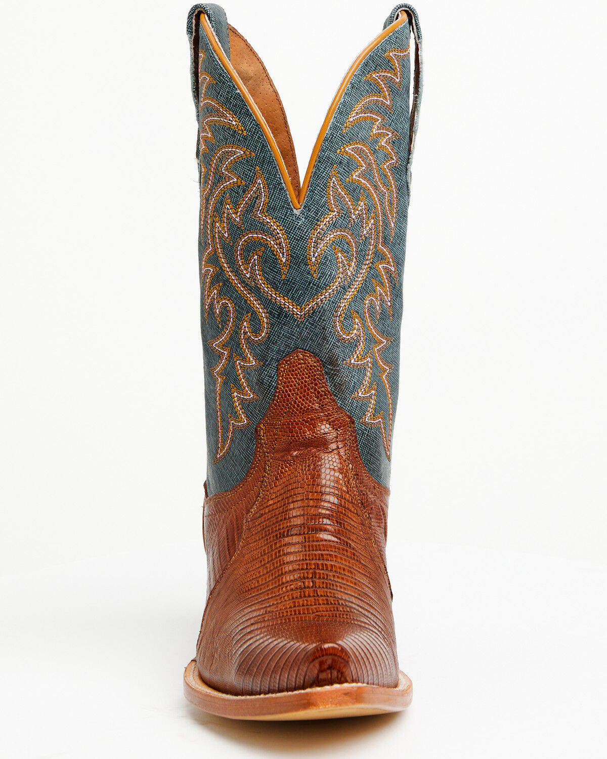Image #4 - Dan Post Women's Exotic Teju Lizard Western Boots - Snip Toe, Tan, hi-res