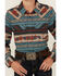 Image #3 - Cody James Boys' Bandera Southwestern Print Long Sleeve Snap Flannel Shirt, Blue, hi-res