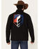 Image #1 - RANK 45&reg; Men's American Flag Logo Softshell Jacket, Black, hi-res