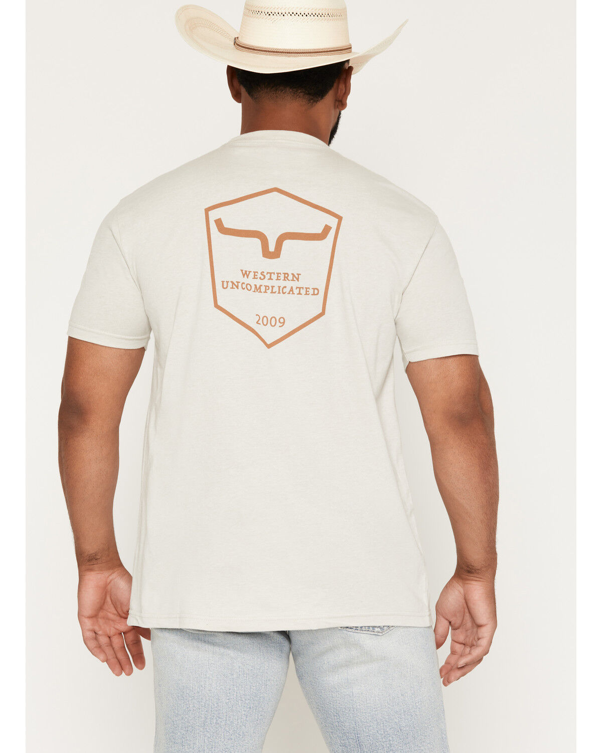 Kimes Ranch Men's Shielded Logo Short Sleeve Graphic T-Shirt, Sand, hi-res