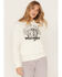 Image #1 - Wrangler Women's Long Live Cowboys Desert Graphic Hoodie, Ivory, hi-res