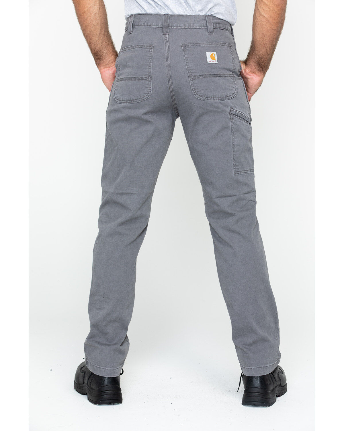 Image #2 - Carhartt Men's Rugged Flex&reg; Rigby Dungaree Stretch Work Pants, Grey, hi-res