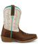 Image #2 - Justin Girls' Whinny Western Boots - Snip Toe, Cognac, hi-res