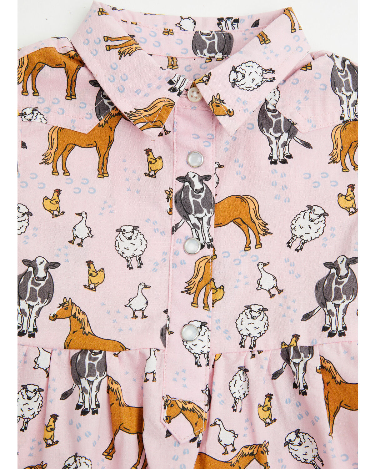 Image #2 - Wrangler Infant Girls' Farm Animal Print Dress Set - 2 Piece, Pink, hi-res