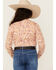 Image #4 - Shyanne Girls' Ash Floral Print Long Sleeve Pearl Snap Stretch Western Shirt , Gold, hi-res