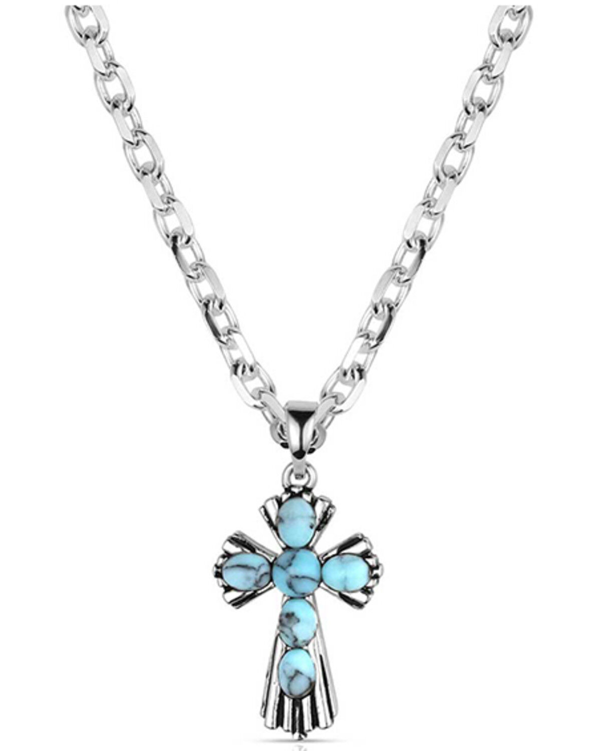 Image #1 - Montana Silversmiths Women's Cross Necklace, Silver, hi-res