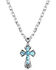 Image #1 - Montana Silversmiths Women's Cross Necklace, Silver, hi-res
