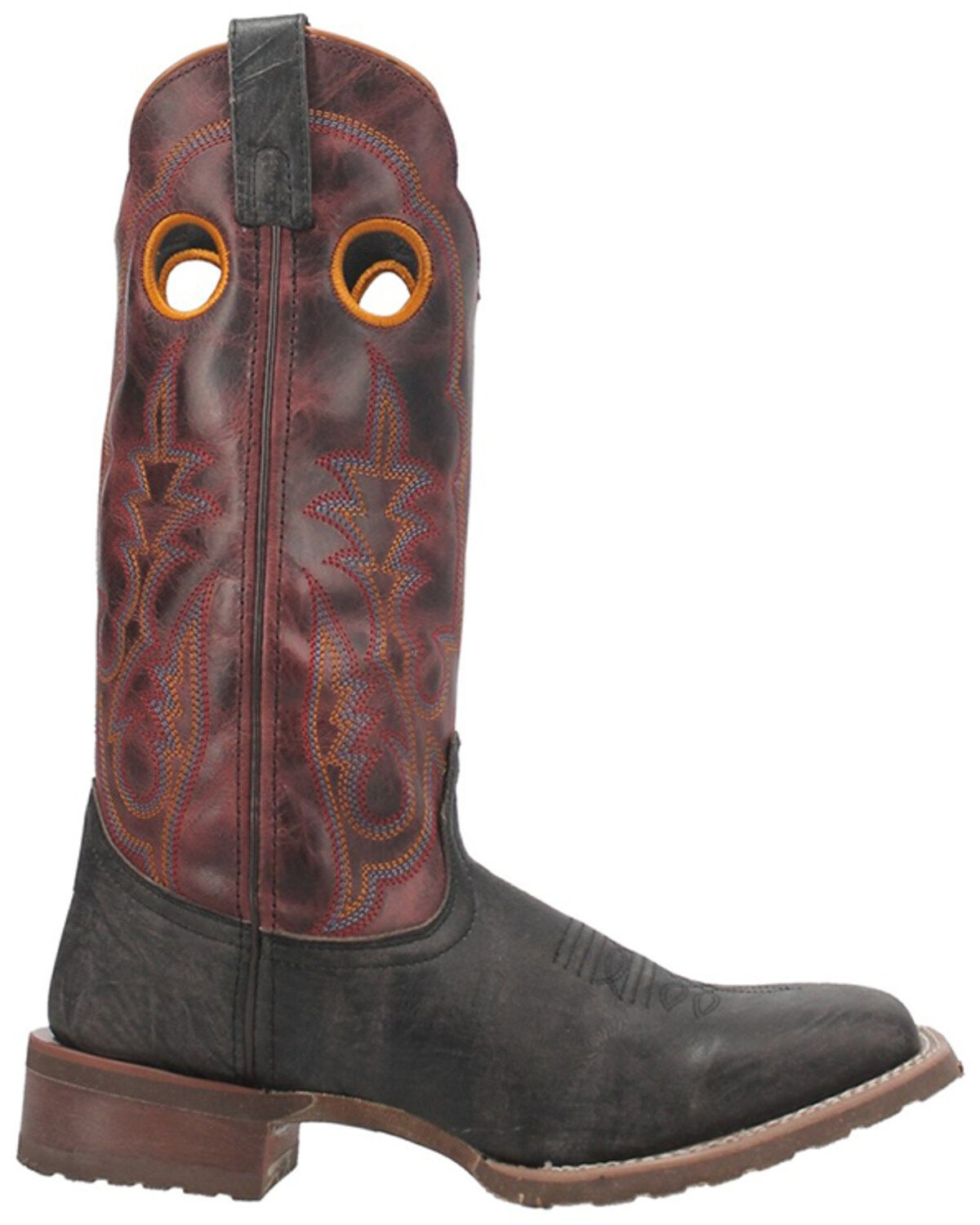Image #2 - Laredo Men's Isaac Western Boots - Broad Square Toe, Black, hi-res