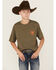 Image #1 - Ariat Boys' Logo Short Sleeve Graphic T-Shirt , Green, hi-res