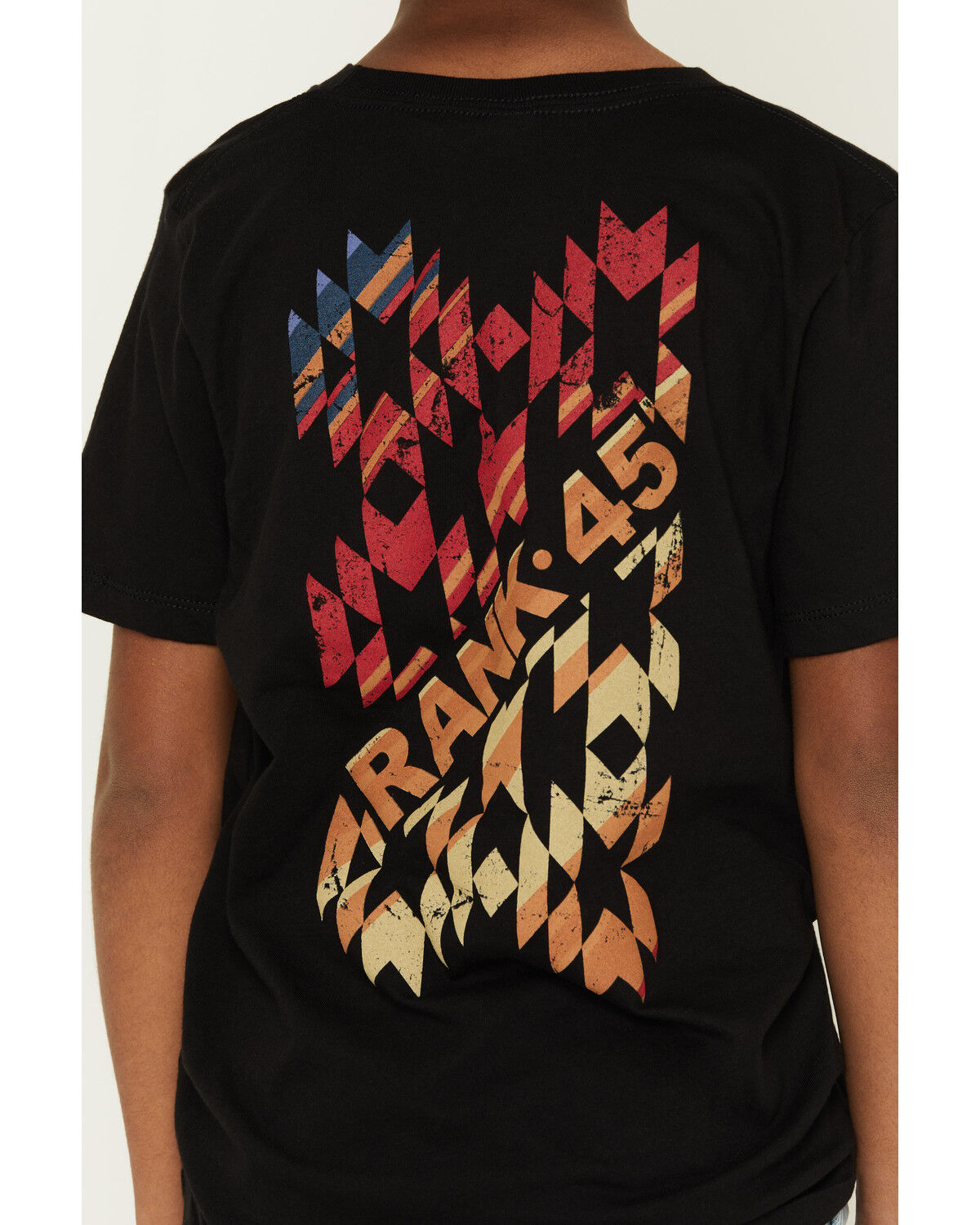 Image #3 - RANK 45&reg; Boys' Southwestern Print Flag Short Sleeve Graphic T-Shirt, Black, hi-res