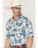 Image #2 - Wrangler Men's Coconut Cowboy Printed Short Sleeve Snap Western Shirt, Blue, hi-res
