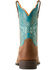 Image #3 - Ariat Girls' Outrider Western Boots - Broad Square Toe, Brown, hi-res