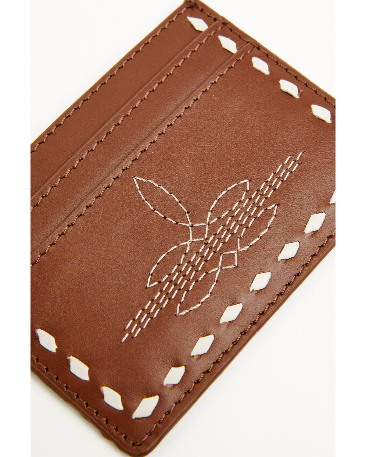 Image #2 - Shyanne Women's Lacie Boot Stitch Credit Card Wallet, Brown, hi-res