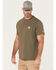 Image #2 - Carhartt Men's Force Relaxed Midweight Logo Pocket Work T-Shirt, Green, hi-res