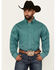Image #1 - George Strait by Wrangler Men's Paisley Print Long Sleeve Button-Down Stretch Western Shirt, Turquoise, hi-res