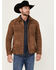 Image #1 - Moonshine Spirit Men's Perryville Suede Trucker Jacket , Brown, hi-res