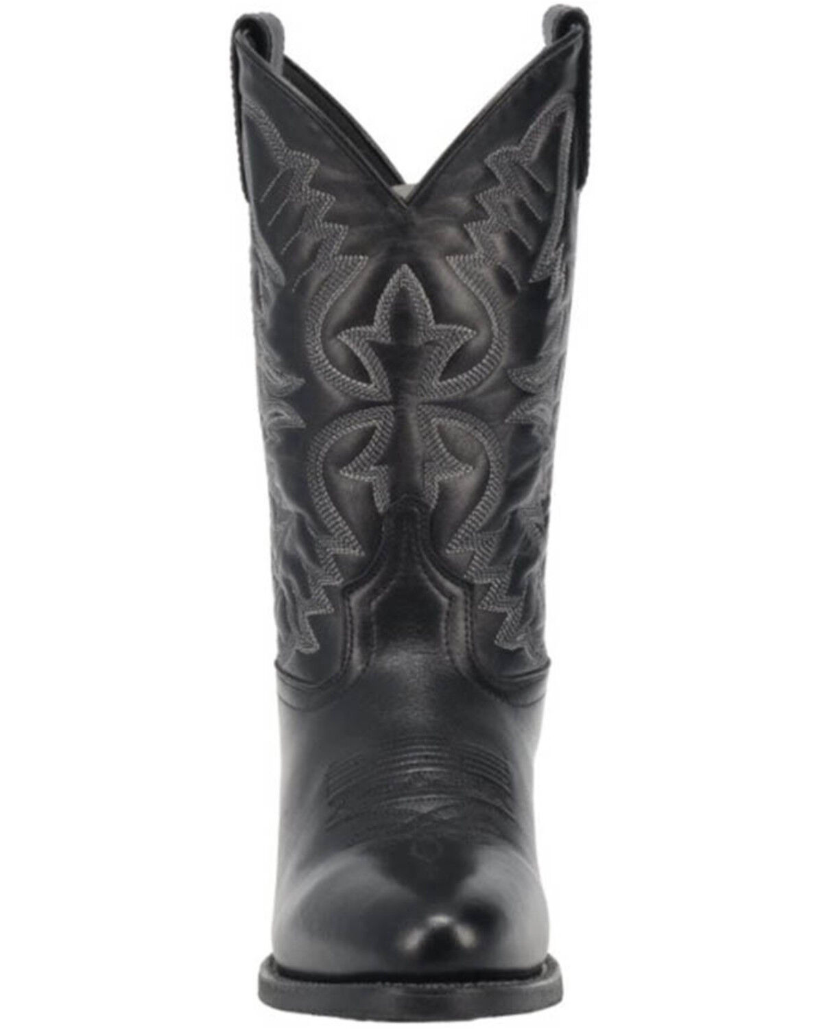 Image #8 - Laredo Men's Embroidered Round Toe Western Boots, Black, hi-res