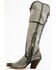 Image #3 - Dan Post Women's Corsette Over The Knee Fashion Western Boots - Snip Toe, Light Grey, hi-res