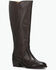 Image #1 - Frye Women's Carson 2 Piping Tall Wide Calf Fashion Boots - Round Toe, Dark Brown, hi-res