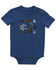 Image #1 - Carhartt Infant Boys Camping Short Sleeve Graphic Print Onesie , Blue, hi-res