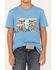 Image #3 - Rock & Roll Denim Boys' Desert Bull Skull Short Sleeve Graphic T-Shirt , Blue, hi-res