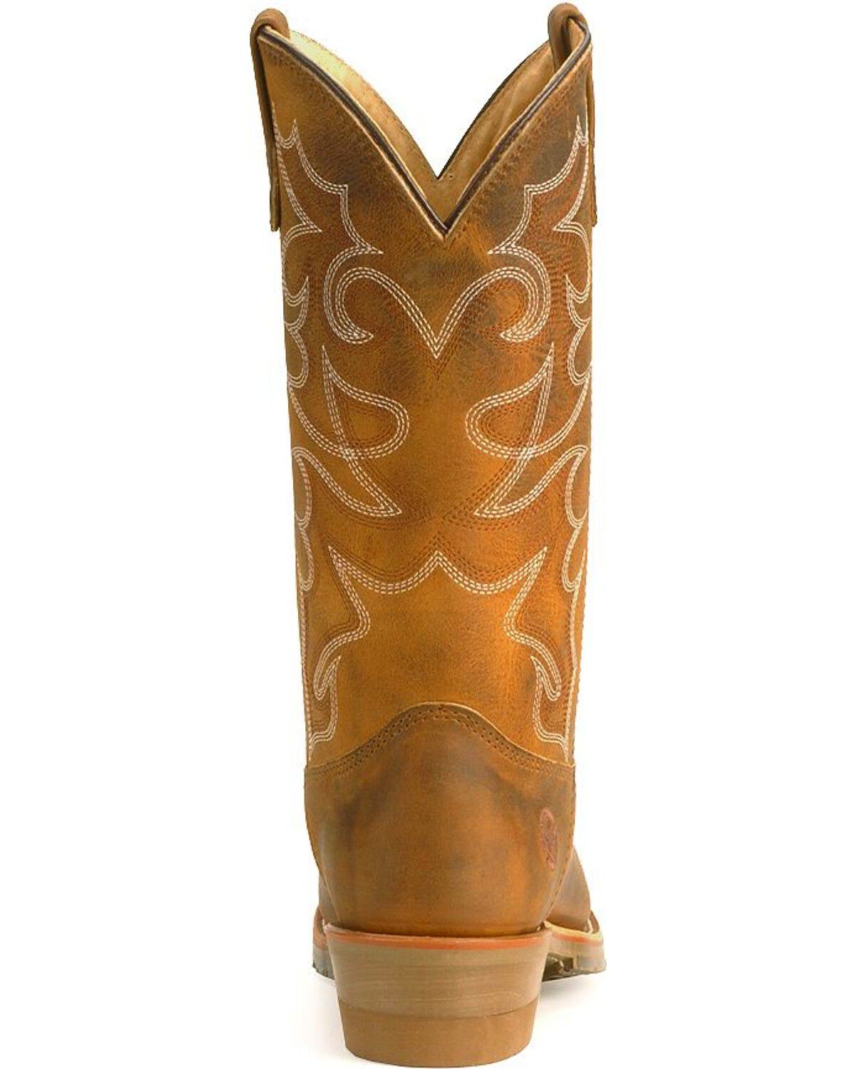 Image #8 - Double-H Men's Gel ICE Steel Toe Western Work Boots, Brown, hi-res