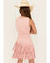 Image #4 - Shyanne Girls' Faux Suede Fringe Dress, Pink, hi-res