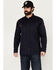 Image #1 - Hawx Men's FR Woven Long Sleeve Button-Down Work Shirt , Navy, hi-res