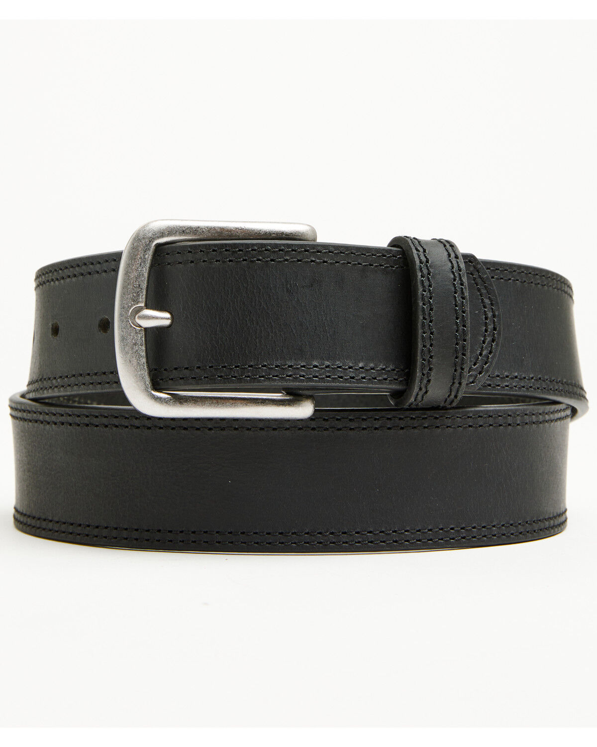 Hawx Men's Apache Double Stitch Leather Belt, Black, hi-res