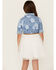 Image #4 - Sugar California Girls' Floral Print Denim Dress, White, hi-res