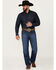 Image #1 - Cinch Men's Black Label Dark Wash Loose Fit Tapered Denim Jeans, Dark Blue, hi-res
