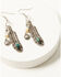 Image #1 - Shyanne Women's Gemma Feather Earrings, Silver, hi-res