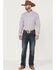 Image #2 - RANK 45&reg; Men's Bronc Small Plaid Print Long Sleeve Button-Down Western Shirt, Red/white/blue, hi-res