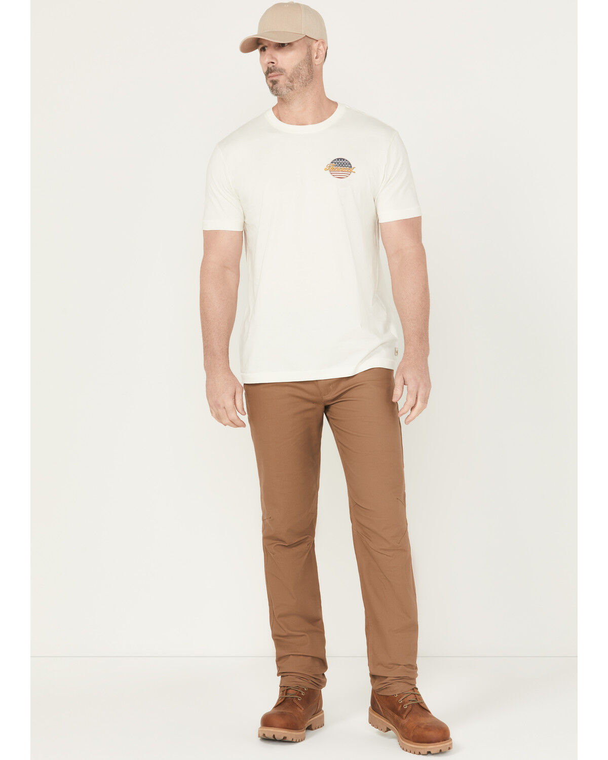 Thorogood Men's Canvas DWR Relaxed Straight Stretch Work Pants, Khaki, hi-res