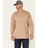 Image #1 - Carhartt Men's Flame Resistant Force Long Sleeve Work T-Shirt - Tall, Beige/khaki, hi-res