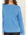 Image #3 - Carhartt Women's TENCEL&trade; Fiber Series Relaxed Fit Midweight French Terry Sweatshirt, Blue, hi-res