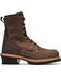 Image #2 - Carolina Men's Logger 8" Work Boots, Brown, hi-res