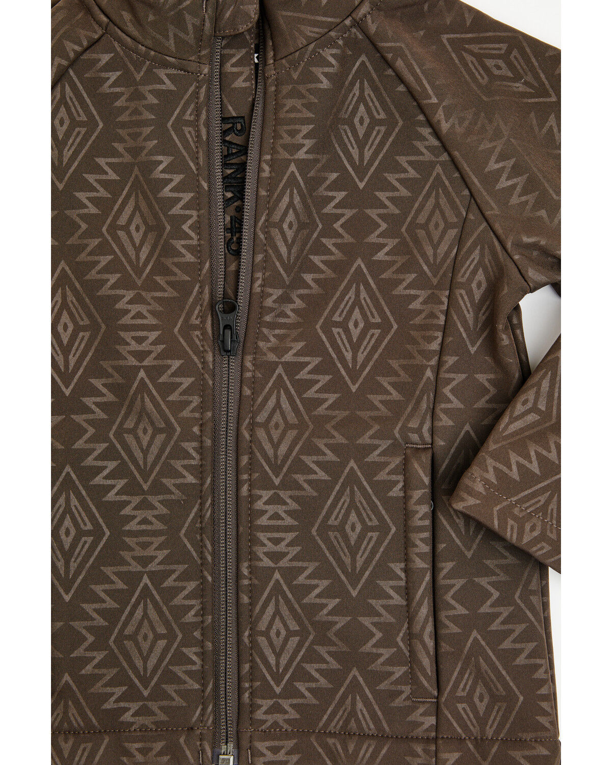Image #2 - RANK 45&reg; Boys' Buck Southwestern Print Softshell Jacket, Brown, hi-res